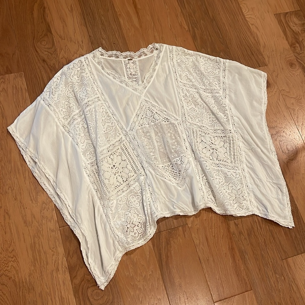 Free People White Lace Blouse